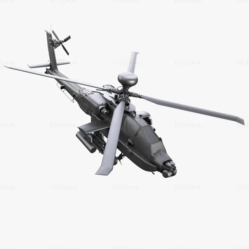 مدل سه بعدی بالگرد تهاجمی آپاچی بوئینگ AH-64D Longbow