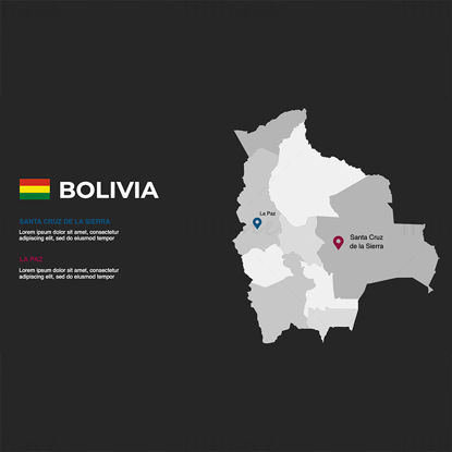 Bolivia Infografía Mapa editable PPT y Keynote