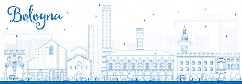 Bologna Skyline vector illustration