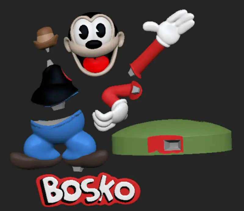 Bosko Looney Tunes 3D Printing Model STL