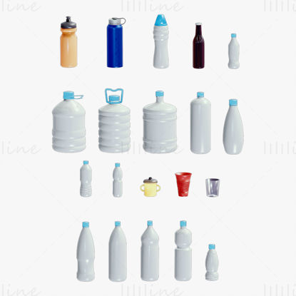 Bottle 3D Model Pack - 20 in 1