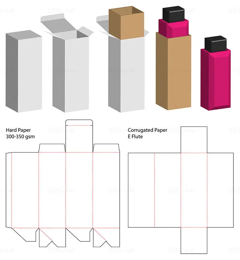 Bottle product packaging dieline vector