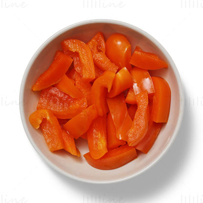 Bowl with bell pepper orange png