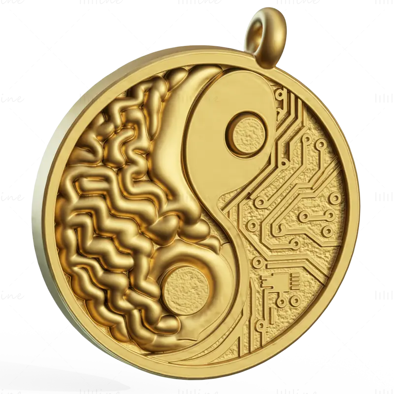 Brain Network pendant jewelry 3D Print Model