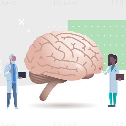 Brain research vector illustration