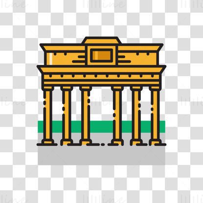 Brandenburger Tor vectorillustratie
