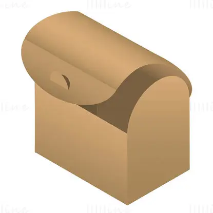 Bread packaging box dieline vector