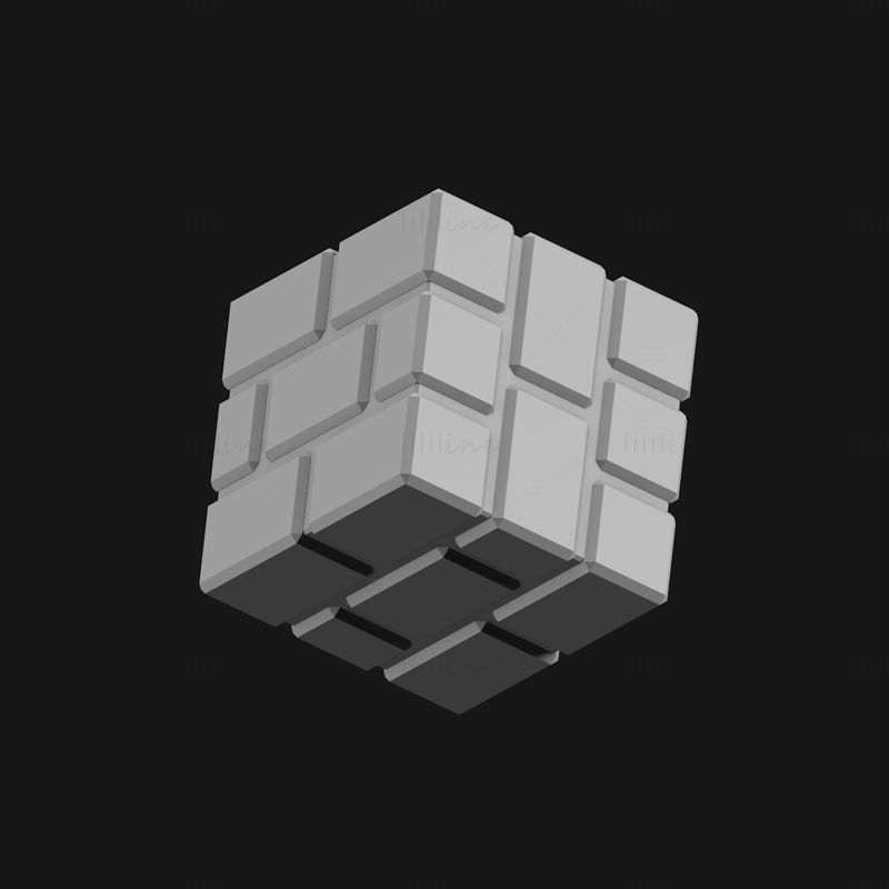 Brick Block 3D-Druckmodell STL