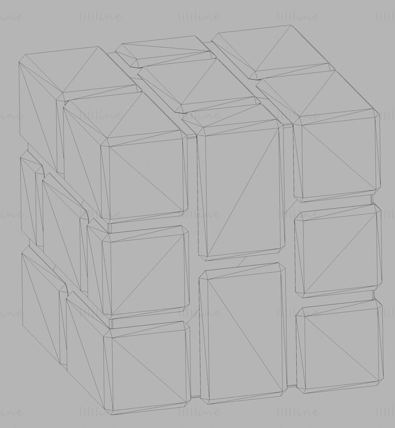 Brick Block 3D-Druckmodell STL