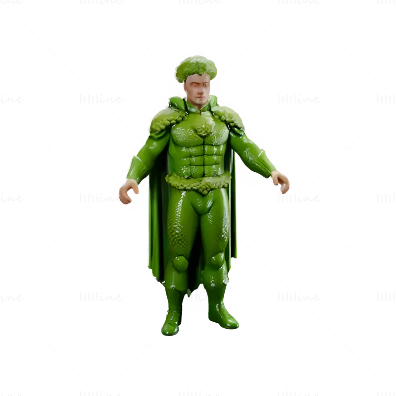 Sada 3D tiskových modelů figurky brokolice Guardian