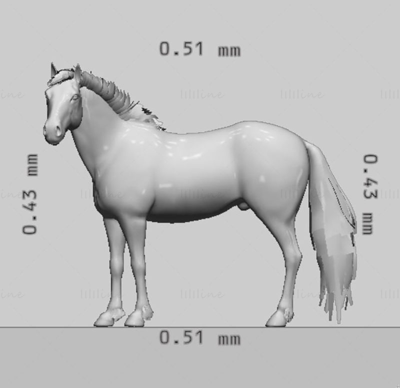 Brown Horse 3D Printing Model