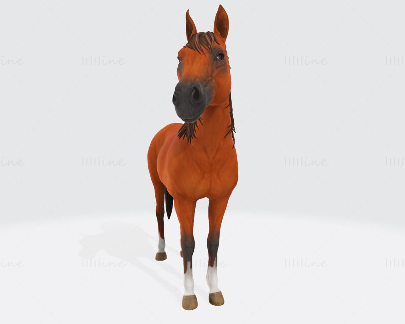 Brown Horse Animal 3D Printing Model