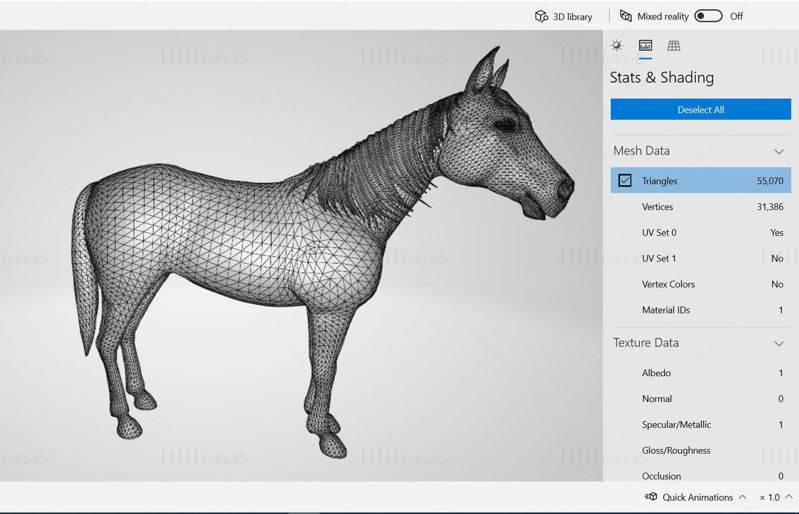 Brown Horse Animal 3D Printing Model