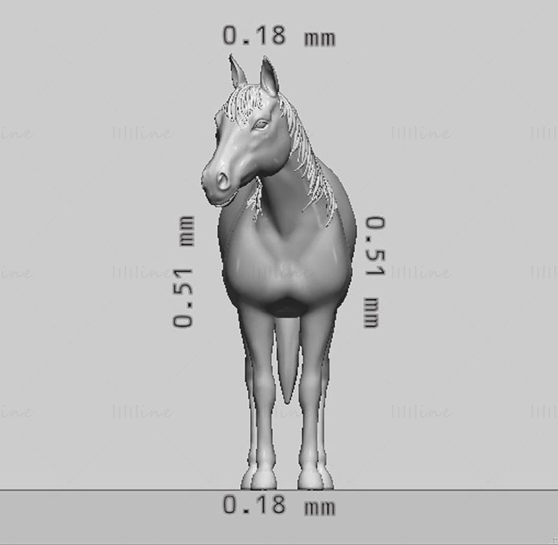 Braunes Pferdetier-3D-Druckmodell