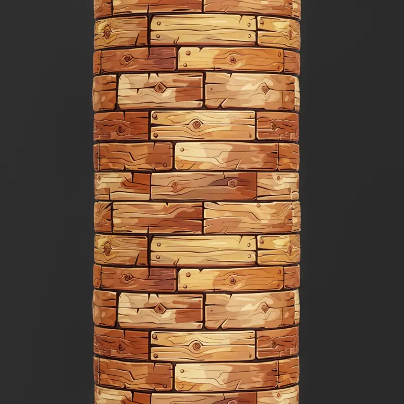 Barna stilizált fa varrat nélküli textúra