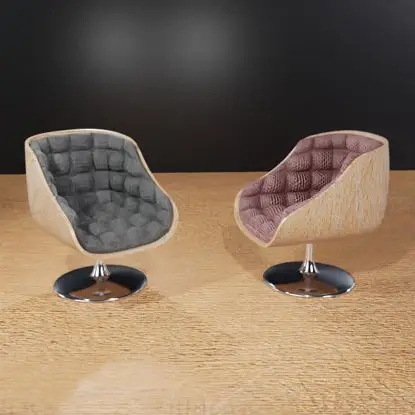 Modelo 3D de cadeiras de bolha