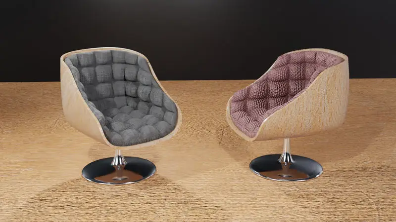 Modello 3D di sedie a bolle