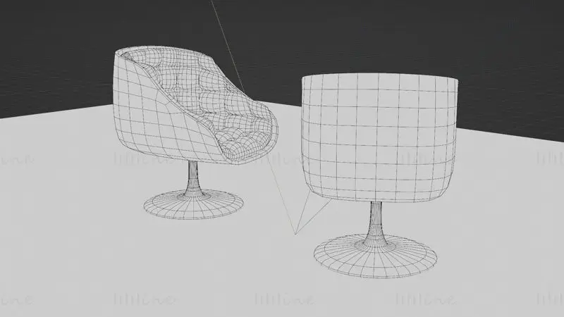 Modelo 3D de cadeiras de bolha