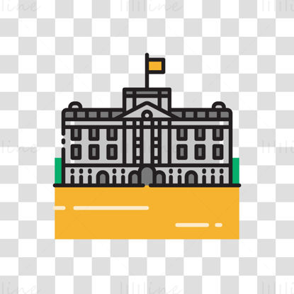 Buckingham Palace vector illustration