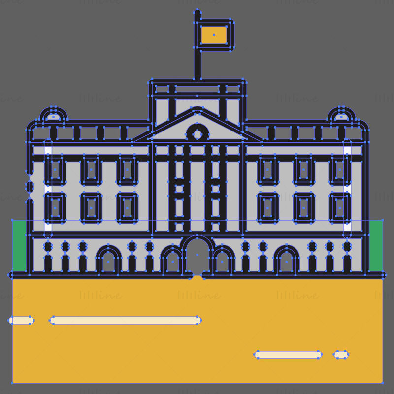 Buckingham Palace vectorillustratie
