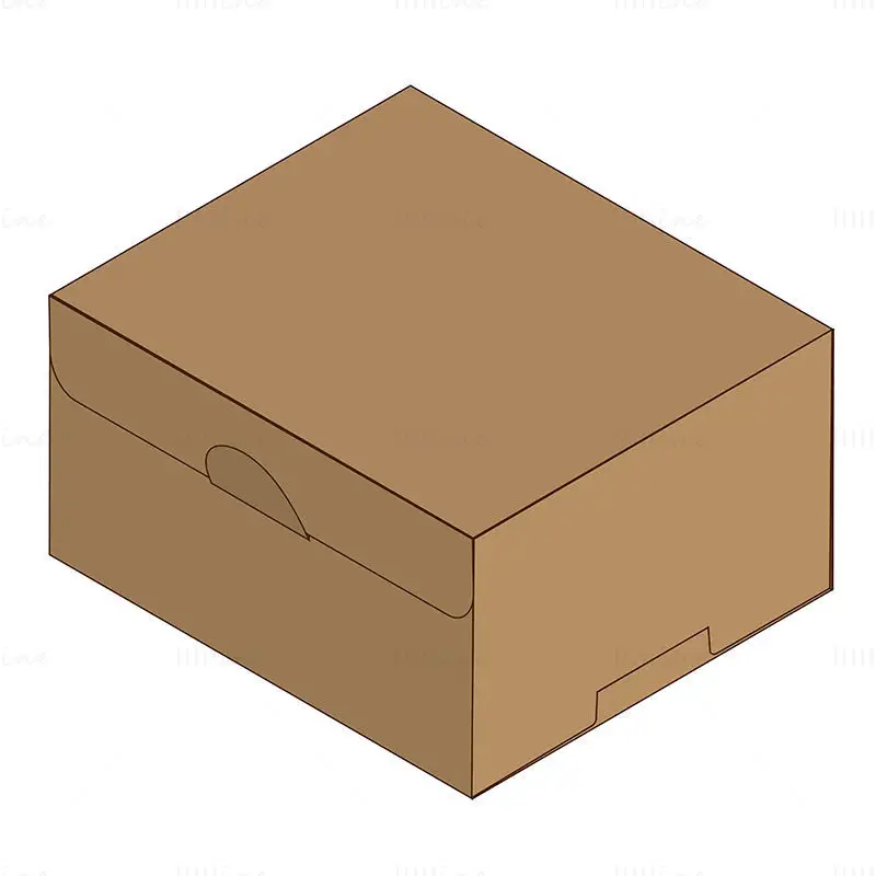 Buckle packaging box dieline vector
