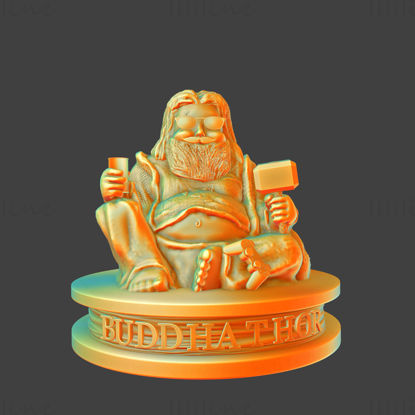 Buddha Thor 3D Model Ready to Print STL