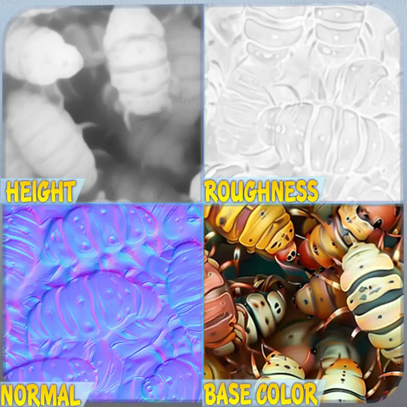 Naadloze textuur van insecten