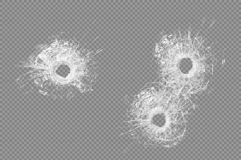 Bullet holes 5 transparent pngs