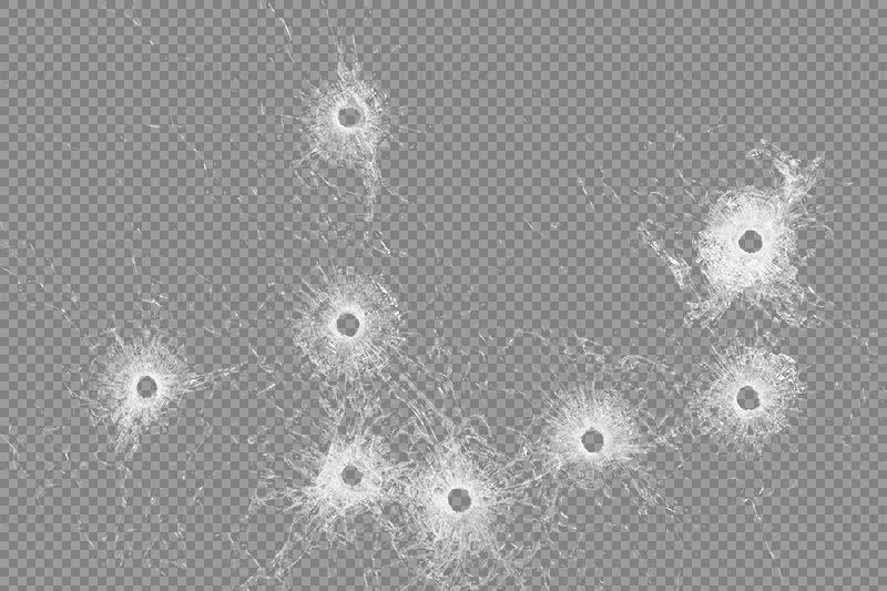 Дупки от куршуми 5 прозрачни png