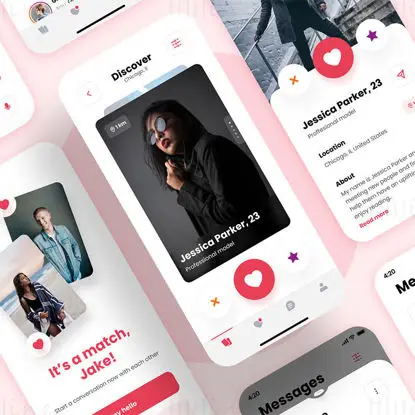 Bumble Dating App Design Figma Vorlage