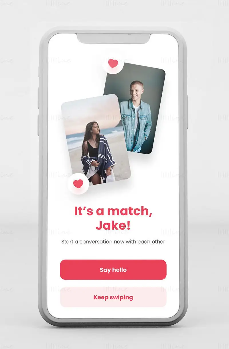 تصميم تطبيق Bumble Dating على شكل قالب Figma