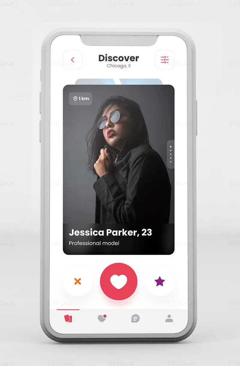 Bumble Dating App-ontwerp Figma-sjabloon