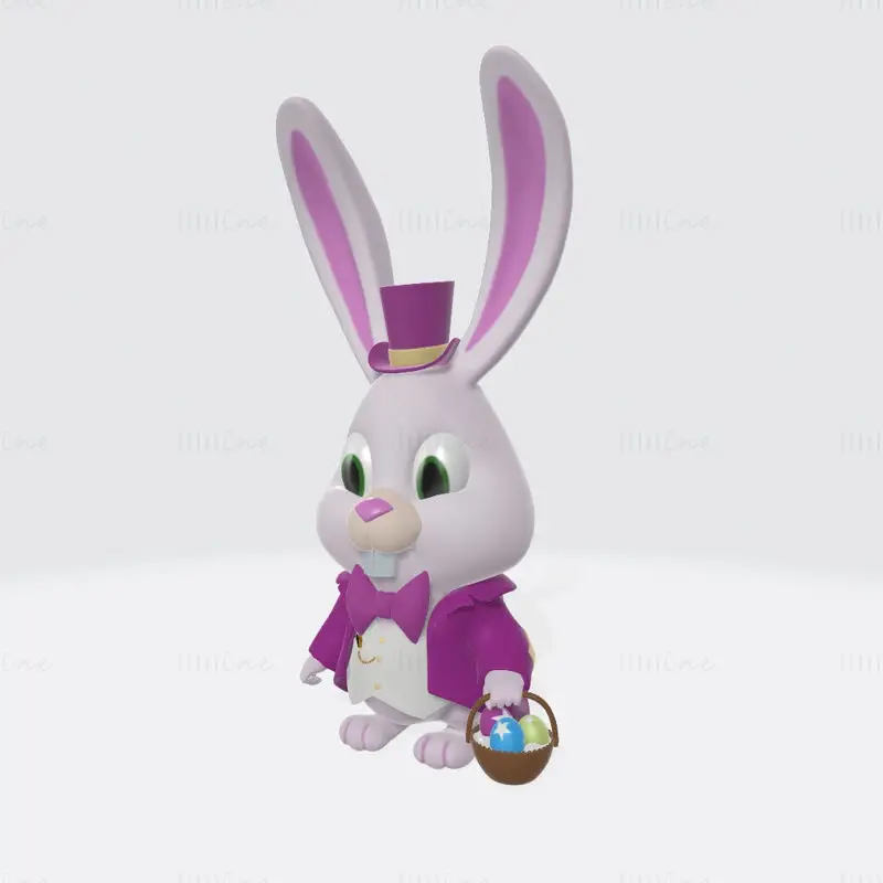 Bunny Character 3D-utskriftsmodell