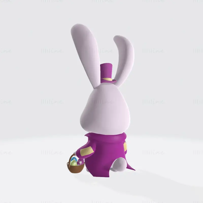 Tavşan Karakteri 3D Baskı Modeli
