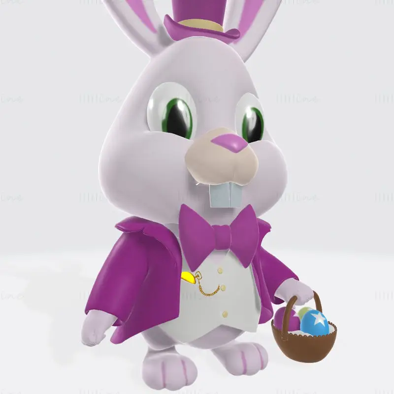 兔子角色 3D 打印模型