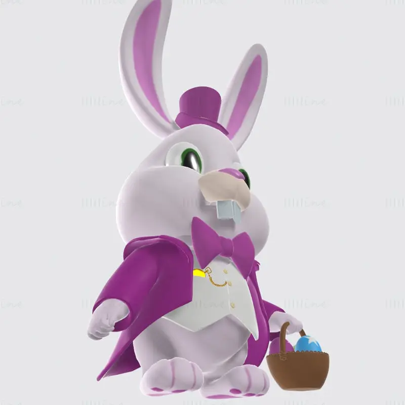 Bunny Character 3D-utskriftsmodell