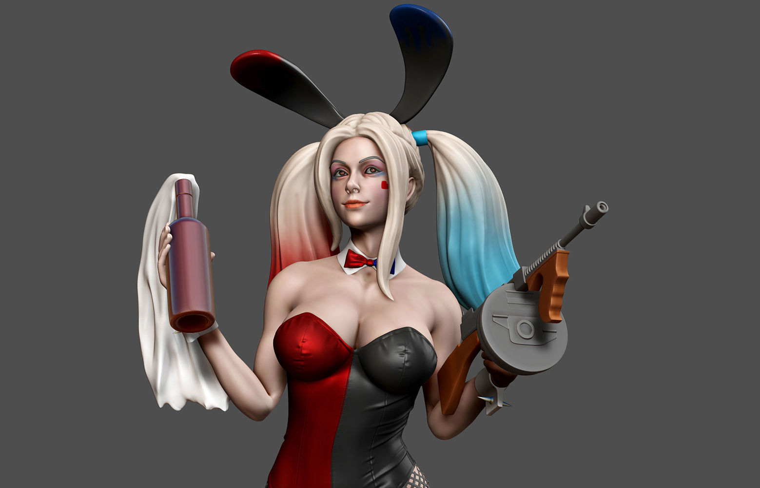 Bunny Harley Quinn 3d Printing Model Stl 