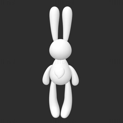 Bunny rabbit 3d-utskrift modell STL