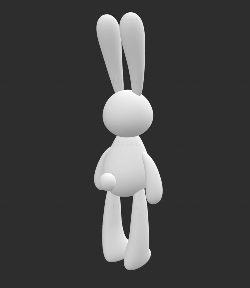 バニーウサギ 3D プリントモデル STL