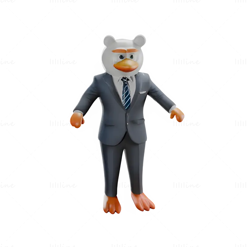 Business Buddies - Set de modele de imprimare 3D cu personaje profesionale de animale