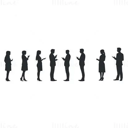 Business Men and Women People silhouette