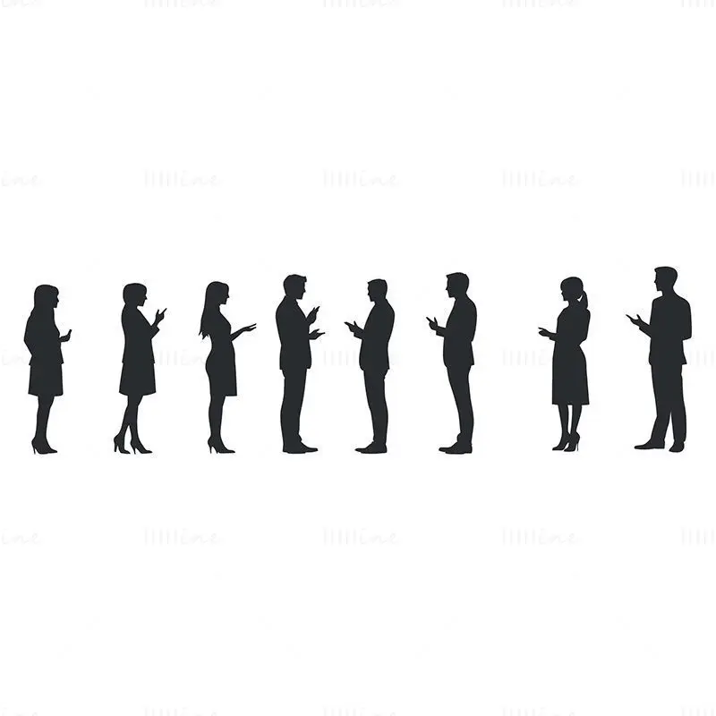 Business Men and Women People silhouette