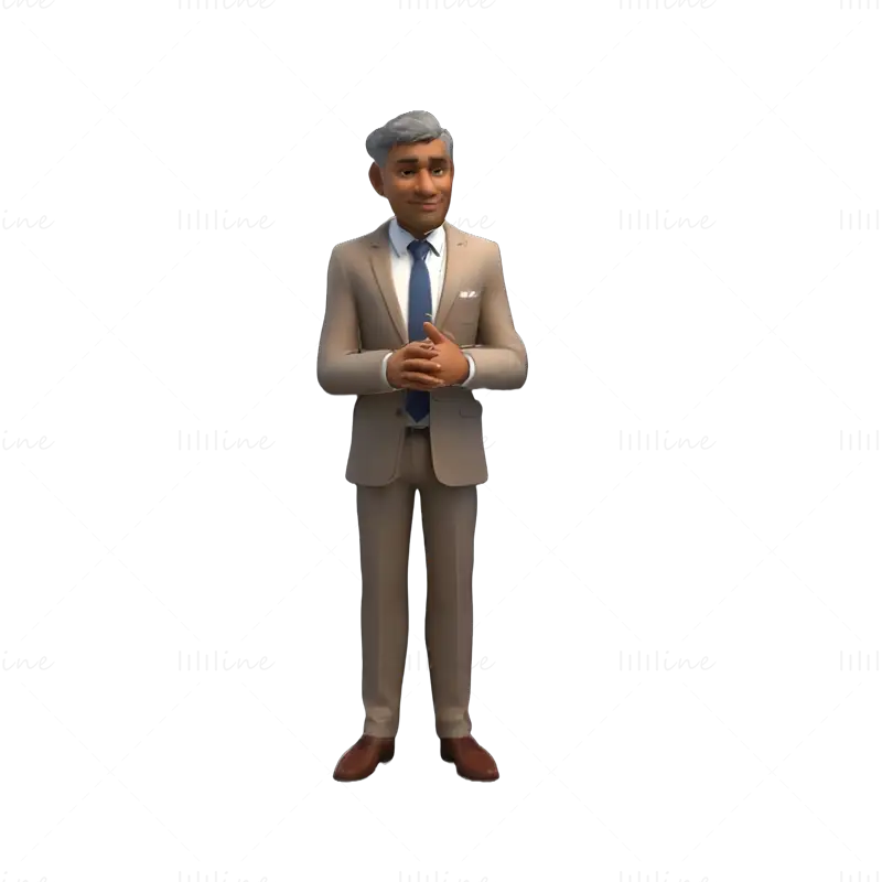 Business Professional Character 3D Print Model Pack