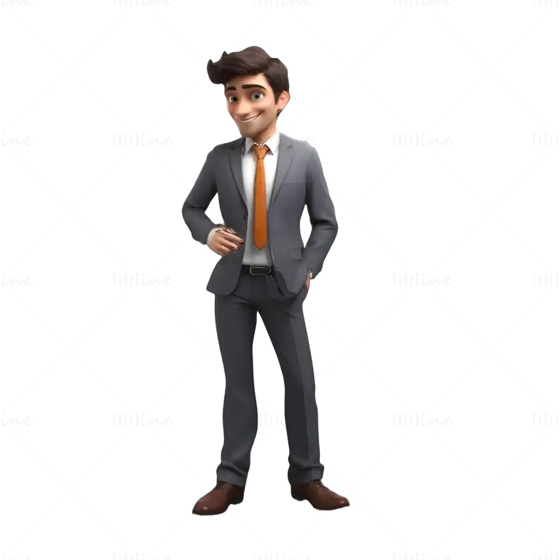 Business Professional Character 3D Print Model Pack