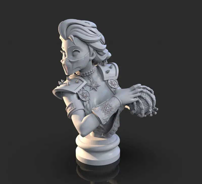 فایل‌های STL مدل چاپ سه‌بعدی مجسمه نیم‌تنه السا ساب زیرو