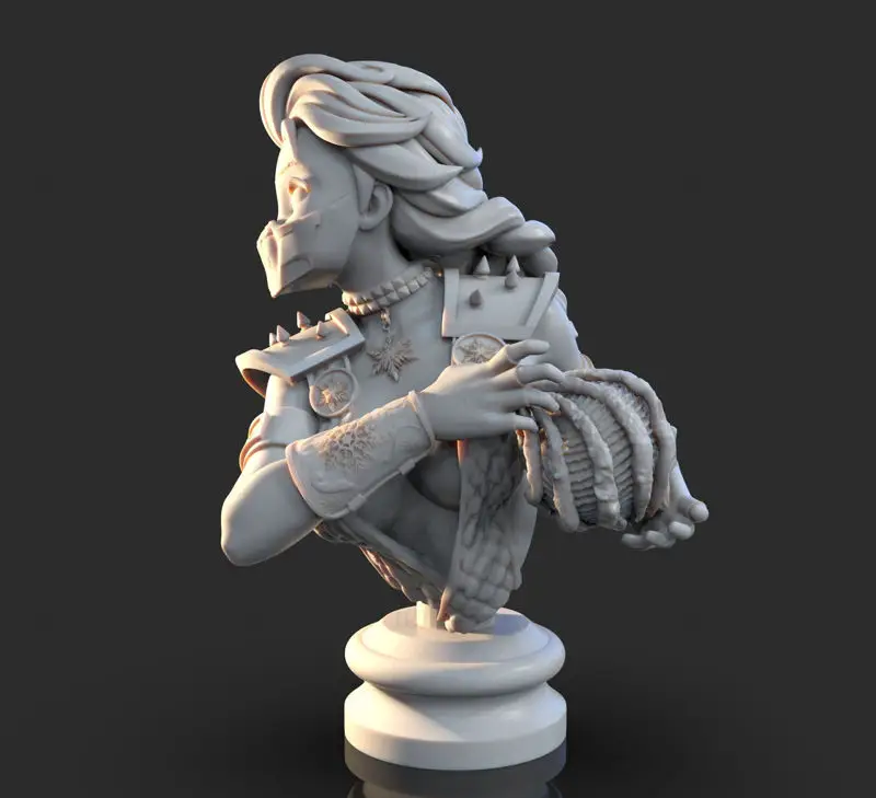 فایل‌های STL مدل چاپ سه‌بعدی مجسمه نیم‌تنه السا ساب زیرو