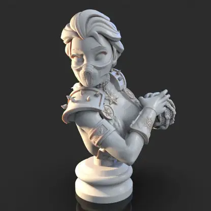 Bust Elsa Sub Zero 3D Print Model STL Files