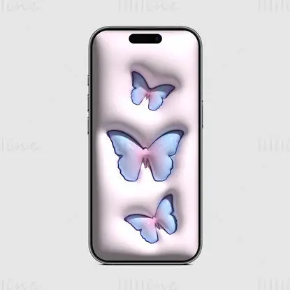 Fondo de pantalla 3D de mariposa para móvil