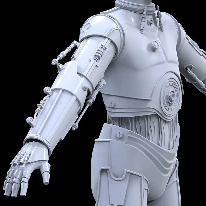 C-3PO 帝国反击战 ESB 全身护甲套装 3D 打印模型 STL 文件