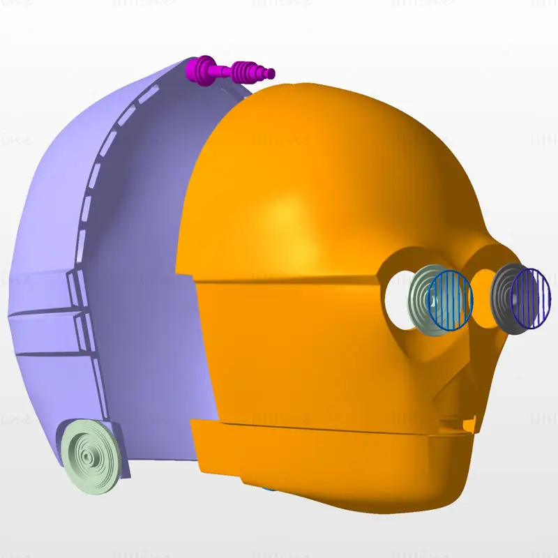 C-3PO 帝国反击战 ESB 全身护甲套装 3D 打印模型 STL 文件